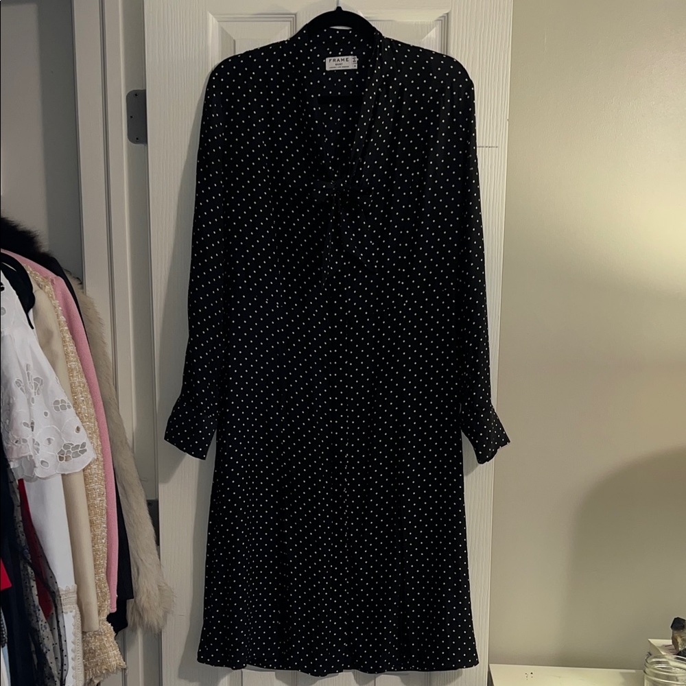 Frame Black and White Long Sleeve Dress or long shirt/duster